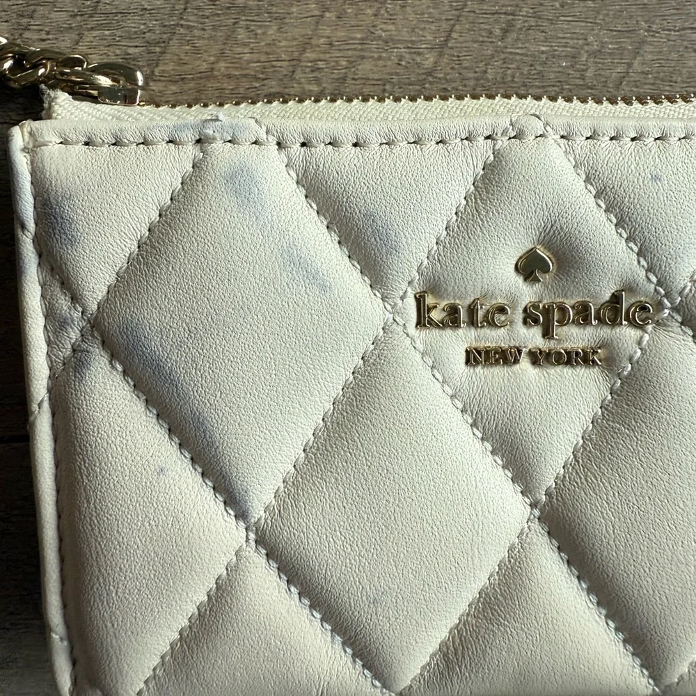 Kate Spade Quilted Beige Wallet with Gold Accents - Picture 3 of 12